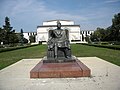 George Enescu statue in front of the Romanian National Opera