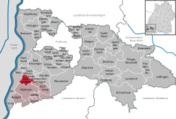 Läget för Buggingen i Landkreis Breisgau-Hochschwarzwald