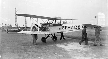 Boleslaw Orlinski's PZL-5 during the Challenge 1930 Bundesarchiv Bild 102-10154, Berlin, Internationaler Europa-Rundflug crop.jpg