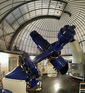 The Burrell Schmidt telescope at the Warner and Swasey Observatory at Kitt Peak National Observatory in Arizona