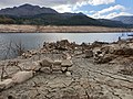 Camiño ó cruceiro de Buscalque coa serra de Santa Eufemia ó fondo