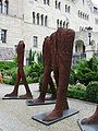 Abakans, sculptures by Magdalena Abakanowicz in Poznań Castle's rose garden