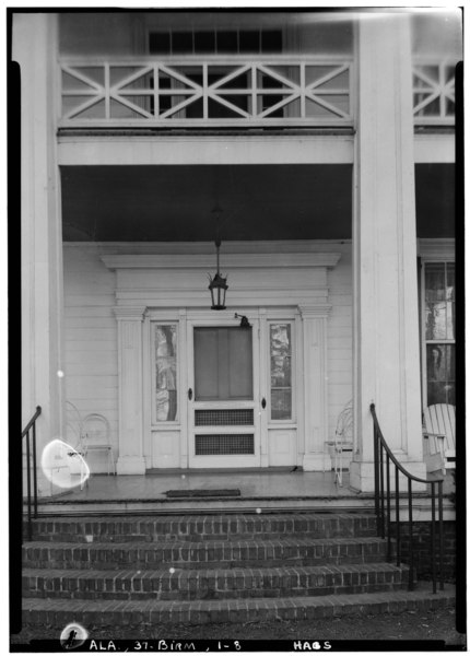 File:CLOSE-UP OF MAIN ENTRANCE - Arlington Place, 331 Cotton Avenue, Southwest, Birmingham, Jefferson County, AL HABS ALA,37-BIRM,1-8.tif