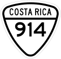 Road shield of Costa Rica National Tertiary Route 914