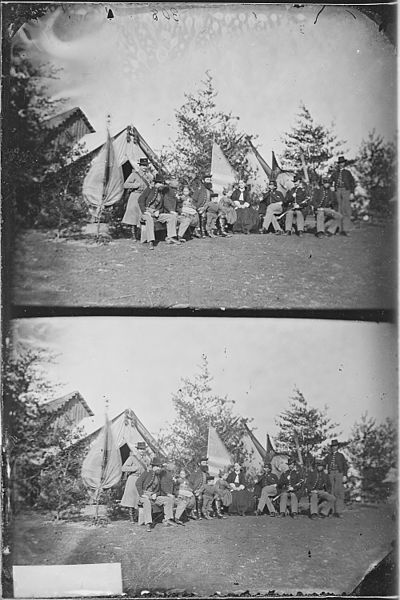 File:Camp scene, group of Officers and ladies - NARA - 527543.jpg