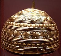 Gouden helm, gevonden in Leiro, Galicië