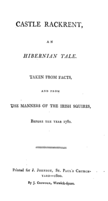 Castle Rackrent 1800 Strona tytułowa.png