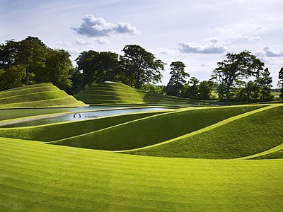 Cells of Life, a landform by Charles Jencks at Jupiter Artland