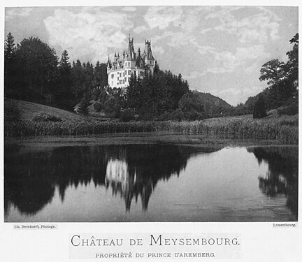 Schlass Meesebuerg, Foto vum Charles Bernhoeft, 1891