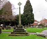 Churchyard Cross about 5m south of the South Porch of the Church of St Mary Magdalene Churchyard Cross, Albrighton.jpg