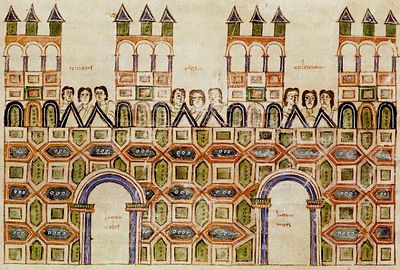 A depiction of the Visigothic Toledo compiled in the 10th century Codex Vigilanus.