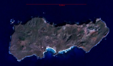 Satelita bildo de Insulo Klarjono