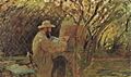 Manet paints in the garden of Monet