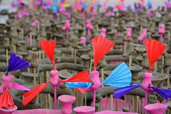 Clay seats made for Lakshmi pujan on Diwali period mainly used by Sindhi community of Gujarat