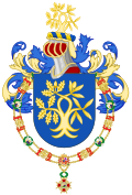 Coat of Arms of François Mitterrand (Order of Isabella the Catholic).svg
