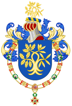 Coat of Arms of François Mitterrand (Order of Isabella the Catholic).svg