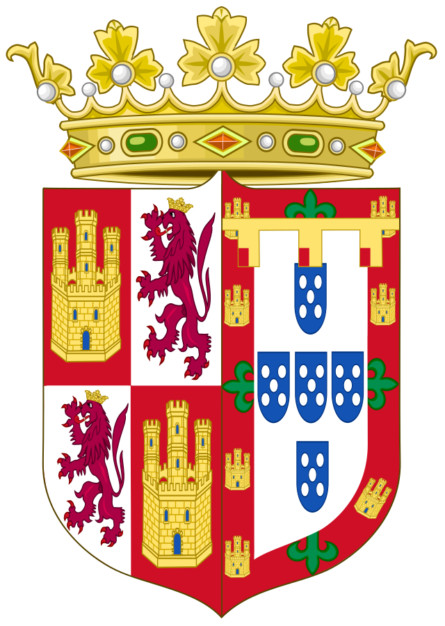 Description de l'image Coat of Arms of Isabella of Portugal, Queen Consort of Castile.svg.