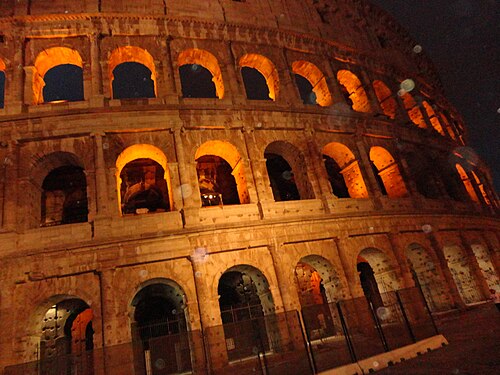 Colosseum in rome at night