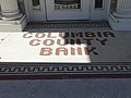 Columbia County Bank, tiled outside floor