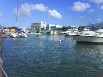 The Carineege (outer basin) named by the "Bajans" as Constitution River Constitution River Careenage (Outer Basin).jpg