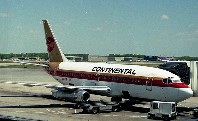 Boeing 737-200 with 1968–1991 "meatball" logo and livery designed by Saul Bass