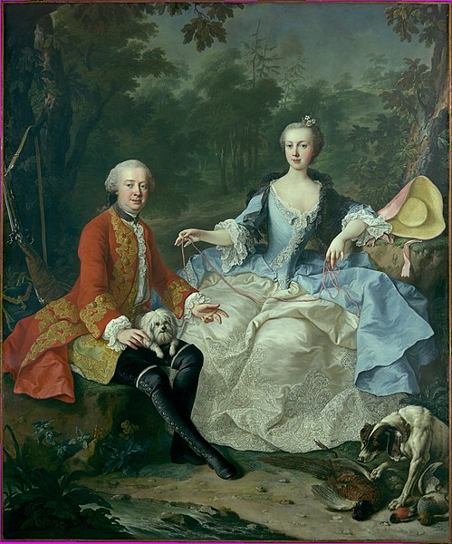 File:Count Giacomo Durazzo (1717–1794) in the Guise of a Huntsman with His Wife (Ernestine Aloisia Ungnad von Weissenwolff, 1732–1794) MET DP104989.jpg