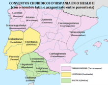 Поділ іспанських провінцій на конвенти