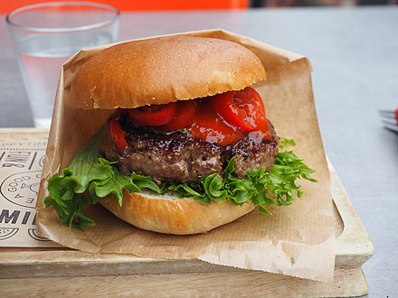 A hamburger at Bar Loosister.