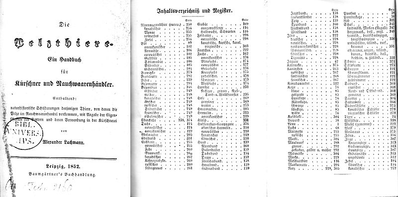 File:Die Pelzthiere. Ein Handbuch für Kürschner und Rauchwaarenhändler. Alexander Lachmann, Leipzig 1852.jpg