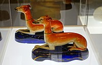 Greyhound pen holders, c. 1825-1840