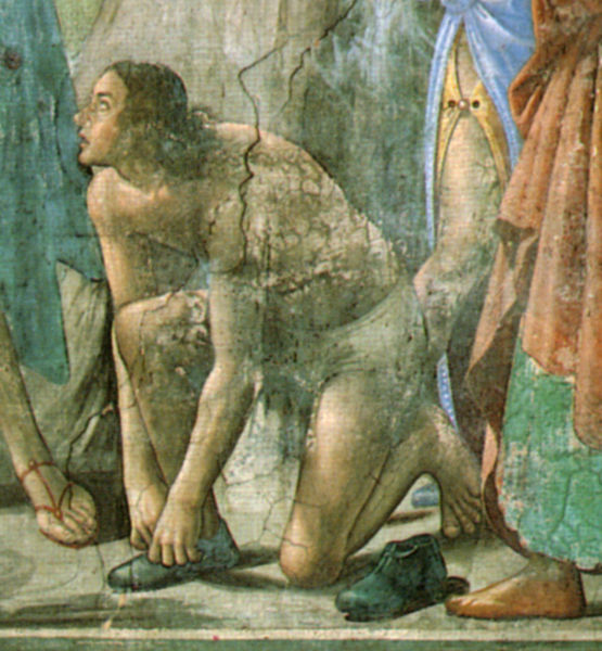 File:Domenico ghirlandaio, cappella Tornabuoni, dettaglio dal battesimo di cristo, forse ritratto di sebastiano mainardi.jpg