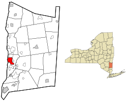 Location of Poughkeepsie, New York