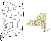 Dutchess County New York incorporated areas Red Oaks Mill highlighted.svg