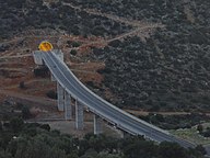 Az E75-ös számú európai út Irakliónál (Görögország, Kréta)