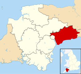 Distretto dell'East Devon – Mappa