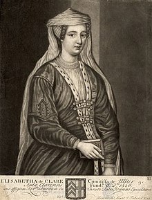 Elizabeth de Clare, 11th Lady of Clare, founder of Clare College, Cambridge Elizabeth de Clare.jpg
