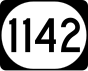 Кентукки маршрутының 1142 маркері