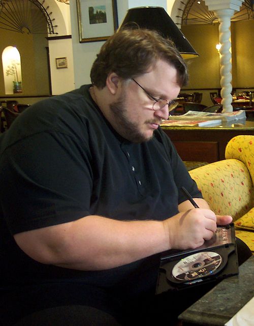 Del Toro being interviewed in 2002