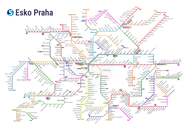 Map of the Esko Prague network Esko Praha Mapy.svg