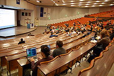Main lecture theatre on Sunday.