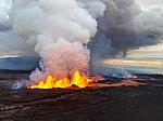 Le Mauna Loa en éruption en 2022.
