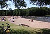 Flottsbrobadet (Södertörn), one of several public beaches in the area.