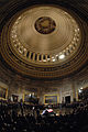 The coffin of Gerald Ford lying in state in the rotunda of the United States Capitol during his state funeral, 2006.