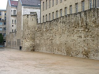 Wall of Philip II Augustus Oldest city wall of Paris, France