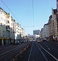 Frankfurt-Bockenheim Blick in die Adalbertstraße bis zur Bockenheimer Warte