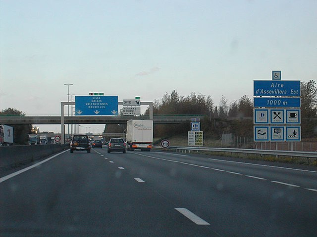 The A1 near Péronne
