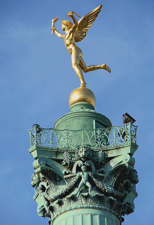 Génie de la Liberté on Colonne de Juillet