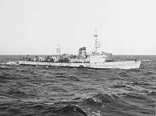 German Torpedo Boat T 21 at sea on 2 July 1946.jpg