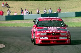 Gianni Giudici - Scuderia Giudici - Alfa Romeo 155 V6 TI 93 at Melbourne Hairpin (32869943318) .jpg