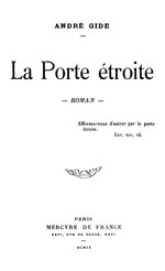 Thumbnail for File:Gide - La Porte étroite, 1909.djvu